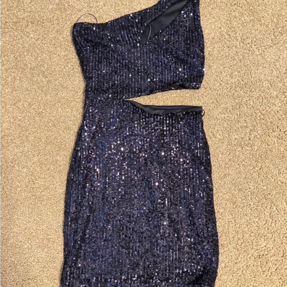 Windsor Midnight Sequin One-Shoulder Dress